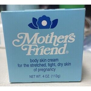 Mother’s Friend Body Skin Cream 4 oz Pregnancy Cream Blue Box New
